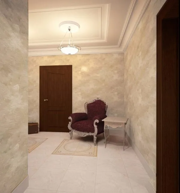венецианская штукатурка для внутренней отделки стен в коридоре и прихожей фото дизайн