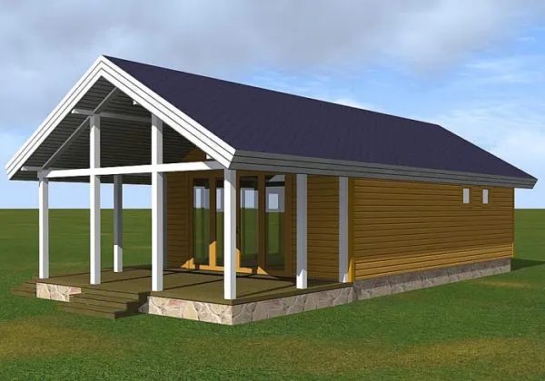 Проект финского дома с террасой