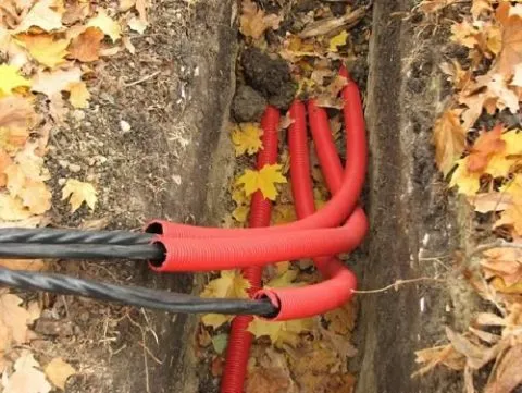 Гофрированная труба для прокладки провода под землей
